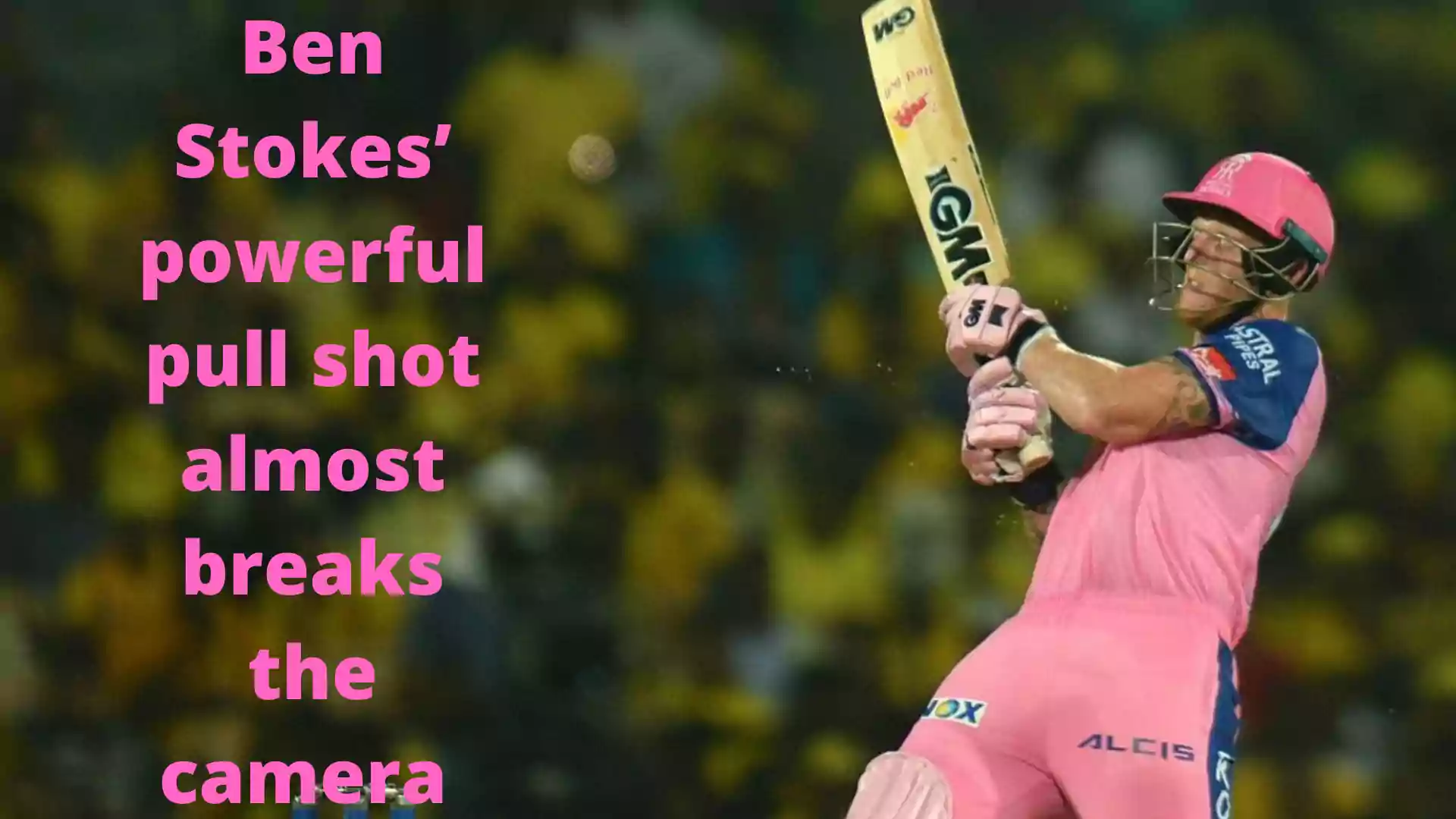 Ben Stokes’ powerful pull shot almost breaks the camera