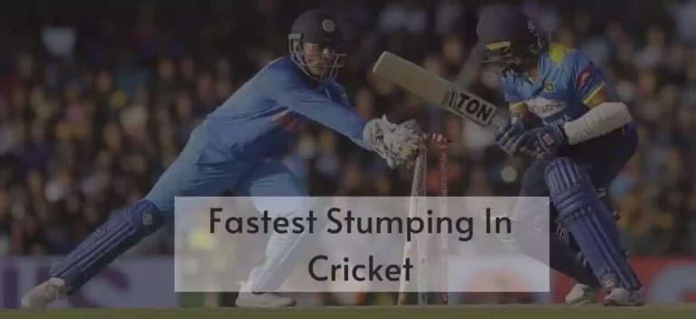 Fastest Stumping In Cricket